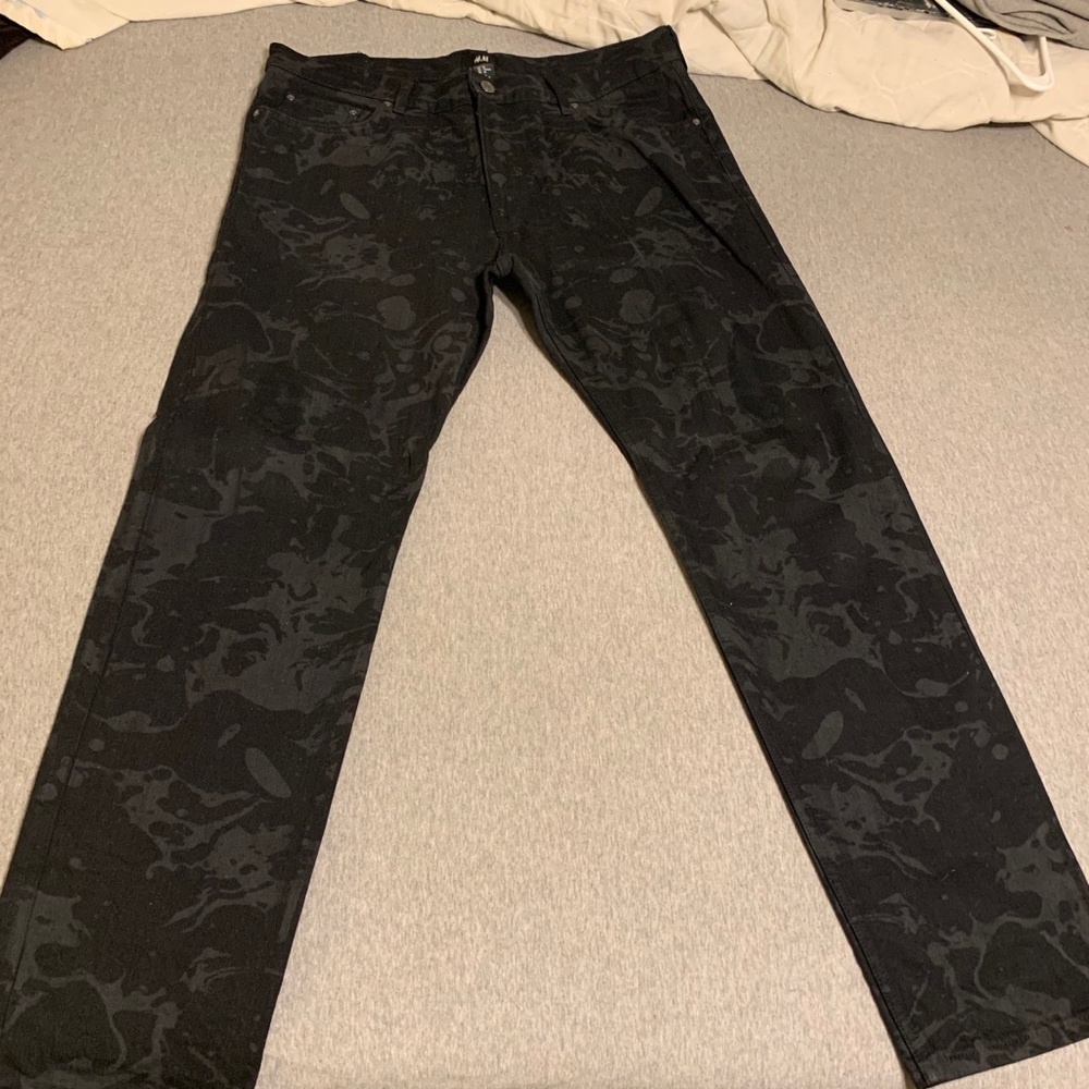 Black Camo print pants